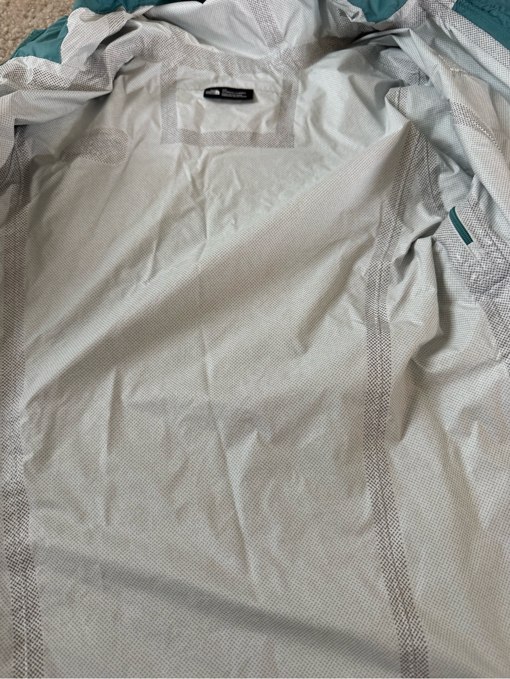 The North Face Women's Teal Hooded Waterproof Shell Jacket - Picture 5 of 8